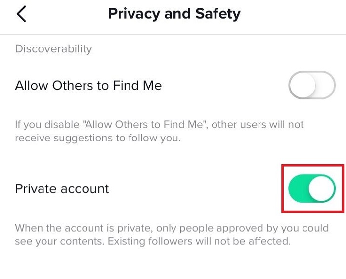 Ändern Sie das private TikTok-Konto in ein öffentliches