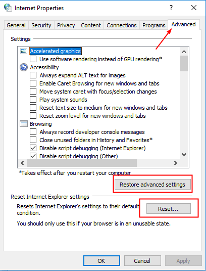 Verifique a sua conexão com a internet