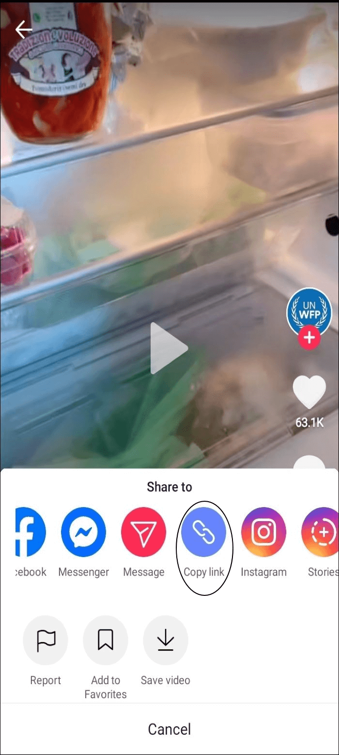 Link eines TikTok-Videos kopieren