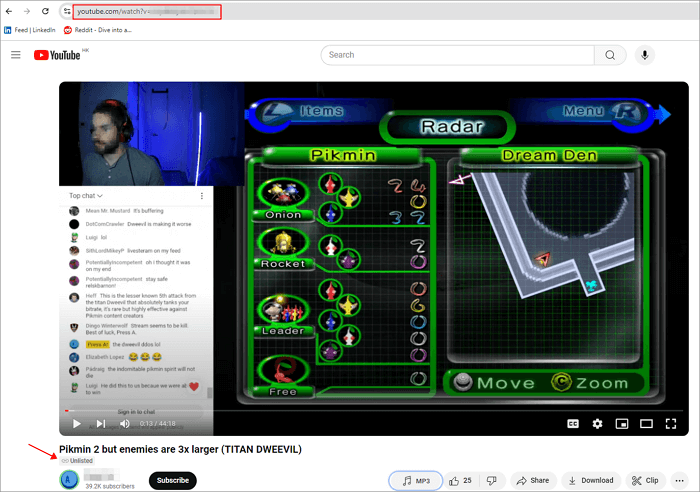 copiar url de vídeo não listado do YouTube