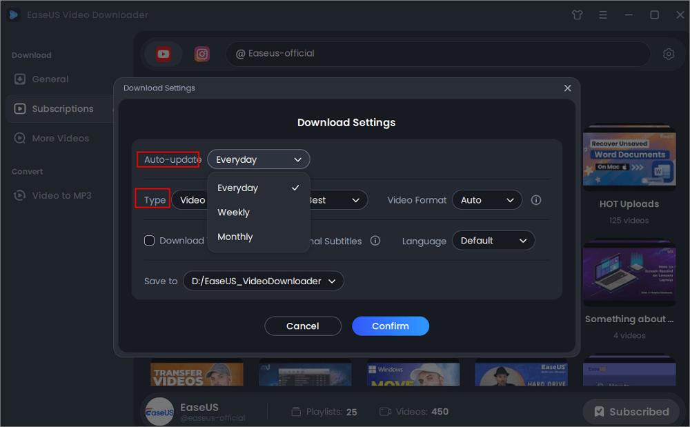 Format der Schriftqualität anpassen