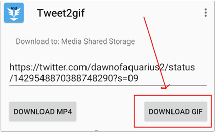 GIF-Schaltfläche herunterladen tweet2gif