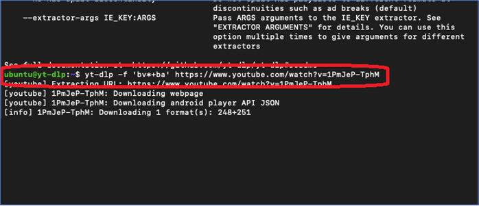 Ein YT-Video herunterladen