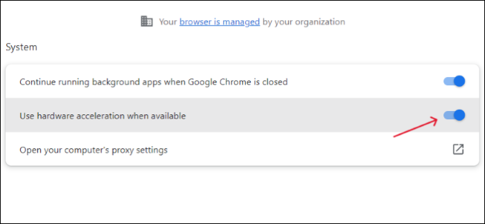 Schalten Sie die Hardwarebeschleunigung ein