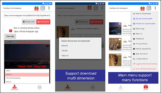 Schneller Download für Instagram