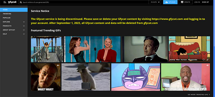 Gfycat wird eingestellt