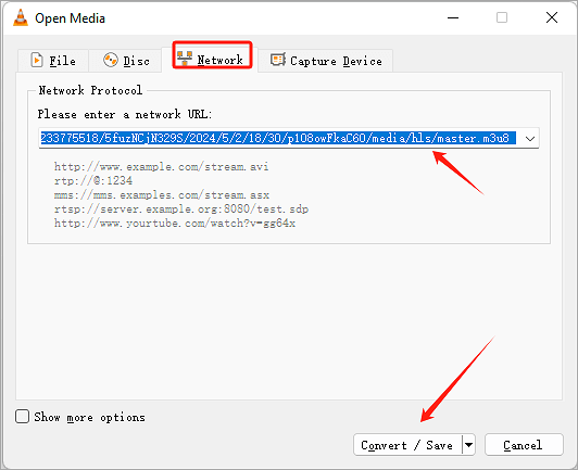 vá para a rede e cole o link