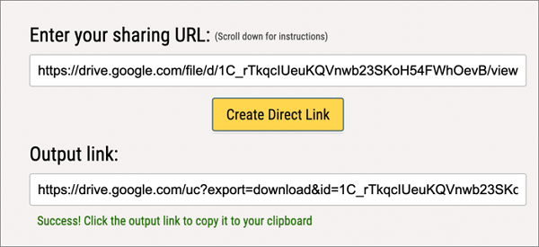 gerador de link direto do google drive