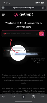 在 ios 上導航到 getmp3