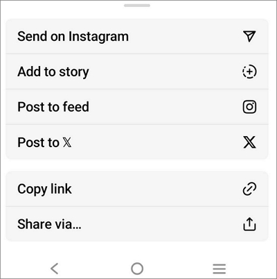 compartilhar usando o aplicativo threads