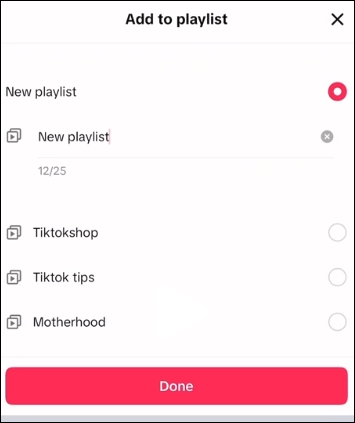 如何在 tiktok-method1-step4.jpg 上製作播放列表