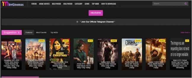 mkvcinemas-homepage
