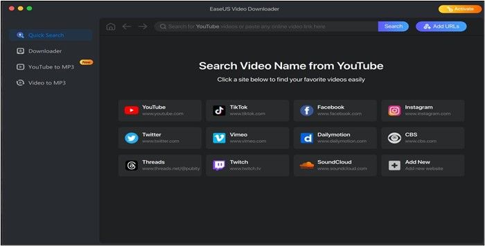 EaseUS Video Downloader öffnen