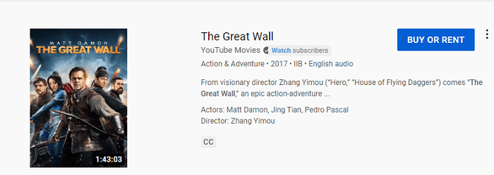 Compre e baixe filmes do YouTube