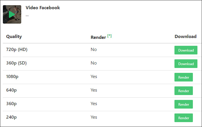 選擇渲染或下載