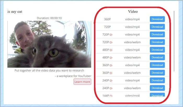 Wählen Sie nun die Videoqualität