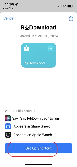 設定快捷方式下載影片來自 linkedin.jpeg