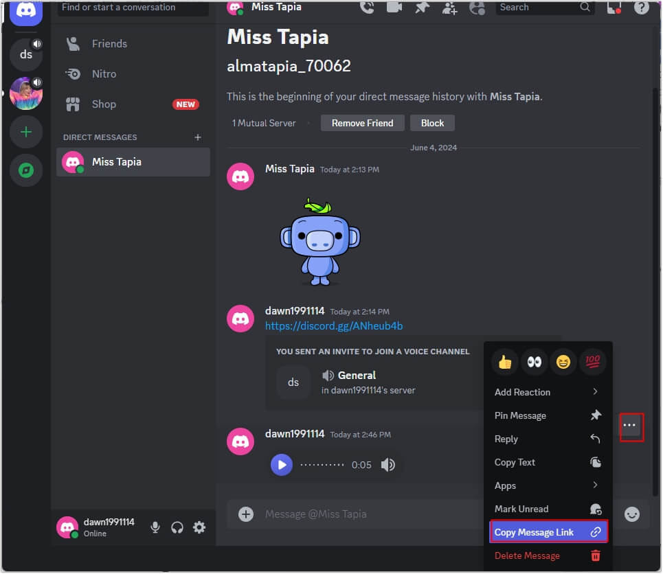 baixar mensagem de voz Discord