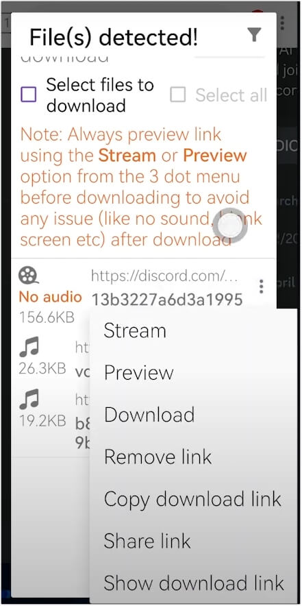 baixar audio discord - passo 5