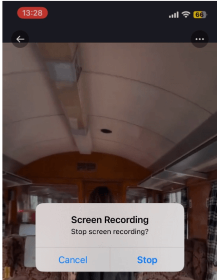 Stoppen Sie die Aufnahme auf dem iPhone