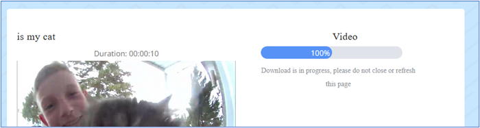 Warte auf den Videodownload