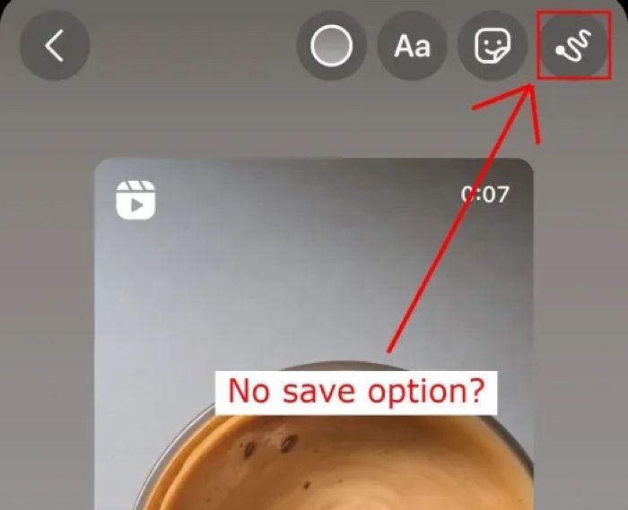 Die Option zum Speichern von Instagram-Reels fehlt