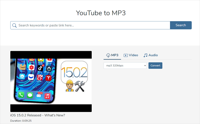 將 youtube 影片轉換為 mp3