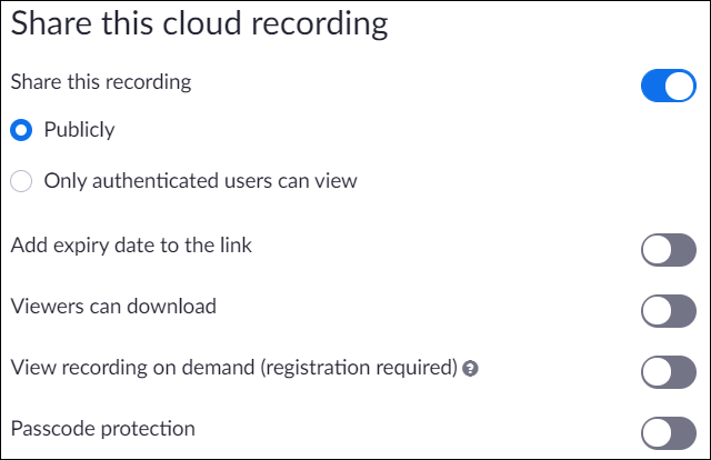 Gravação na Nuvem do Zoom