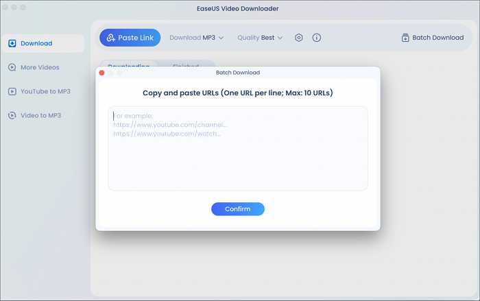 baixe músicas no mac confirme para prosseguir
