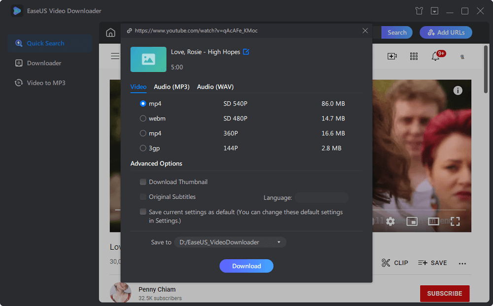 Laden Sie eine URL als MP3 herunter – Schritt 1 – Schritt 3
