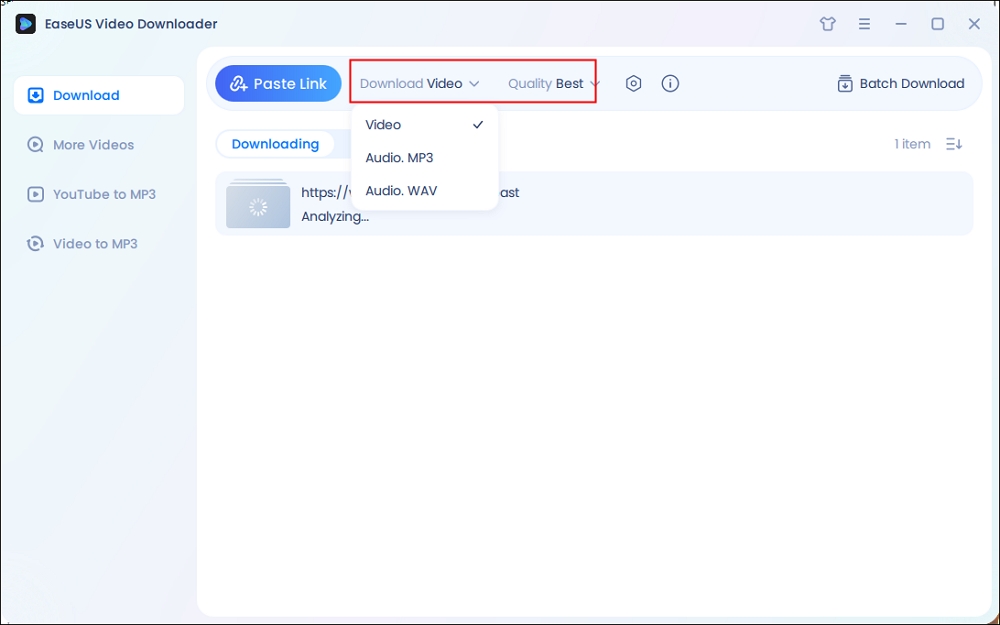 customize tiktok channel video on easeus video downloader
