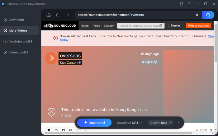 download soundcloud music find content