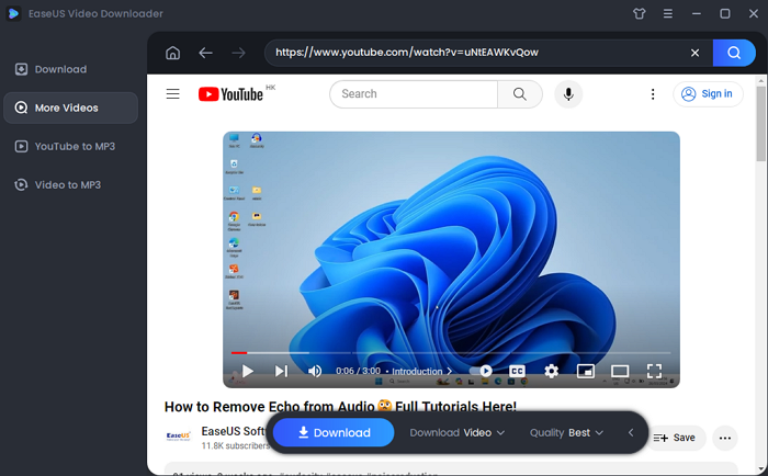 Thumbnail und Video zusammen herunterladen