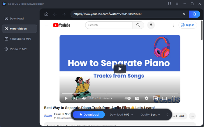 baixar vídeo para mp3 escolher o formato para baixar