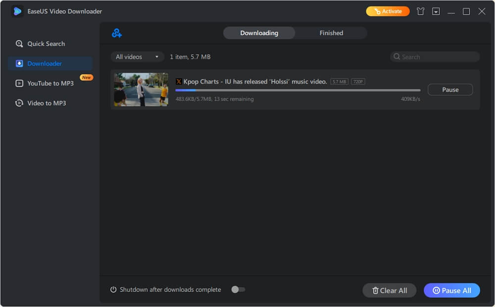 Warten Sie, bis der Download abgeschlossen ist.