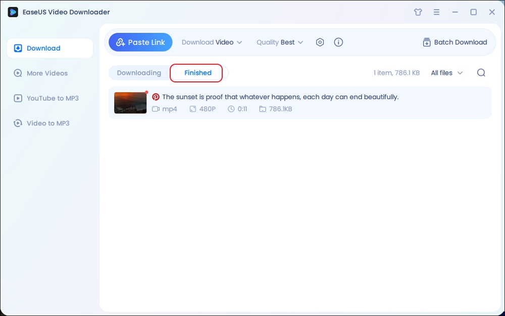 find pinterest video on easeus video downloader