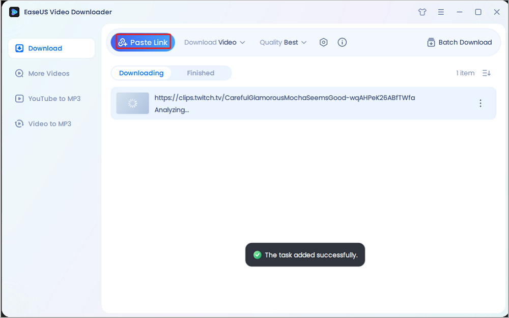 paste twitch video link download