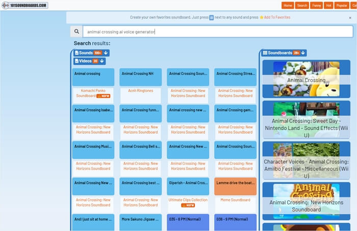 animal crossing voice generator 101 soundboards