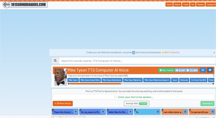 101 soundboards mike tyson voice