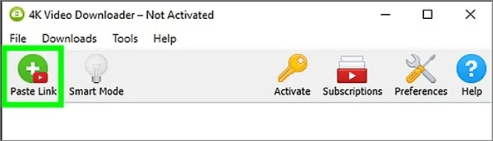 Link per incollare il downloader di video 4k