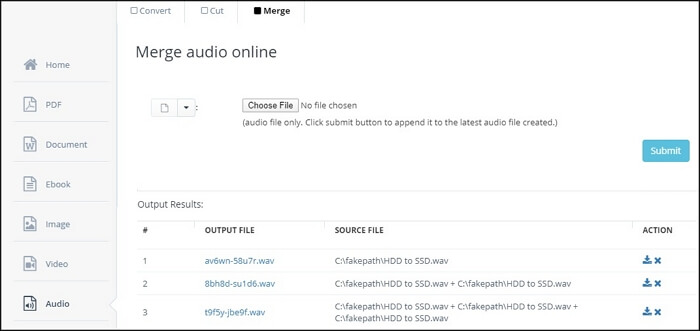 Aconvert convert audio bit rate online