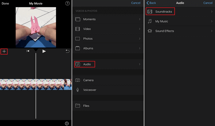 aggiungere musica ad un video su iPhone