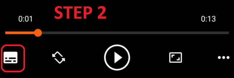 add subtitles to video in vlc android step 2