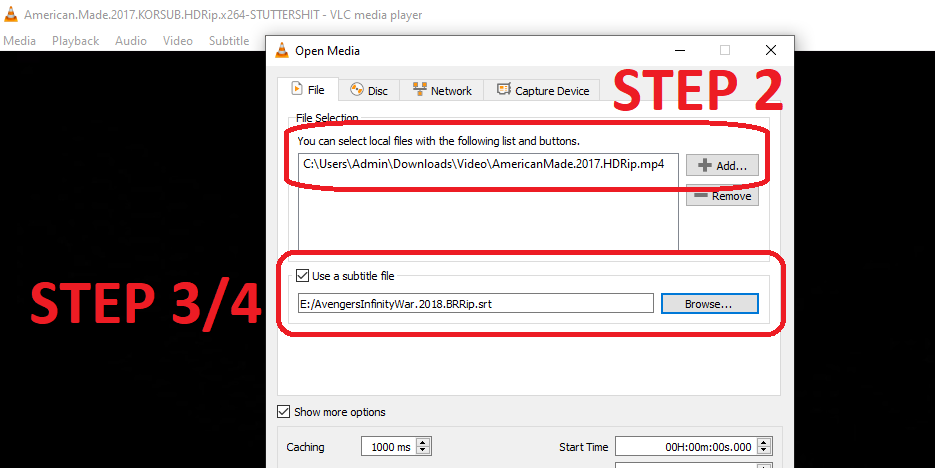 add subtitles to video in vlc mac