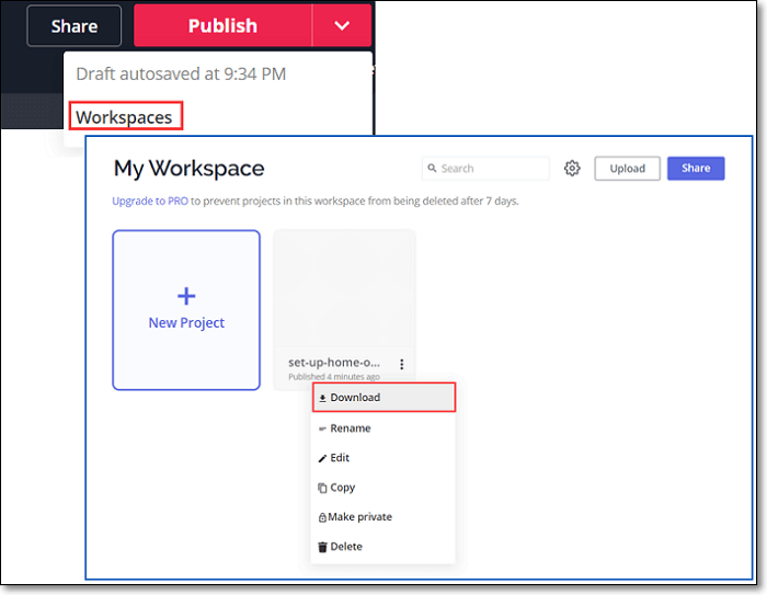 scaricare il video con la voce aggiunta