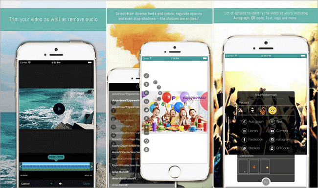 mettere filigrana nel video usando iPhone