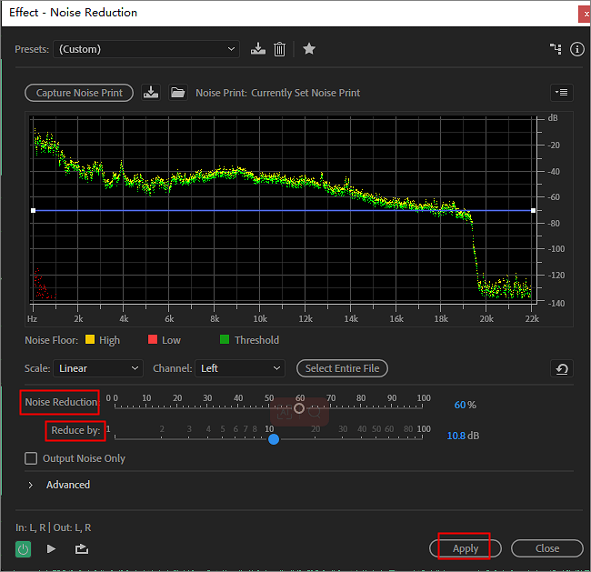 adobe audition ajustar aplicar