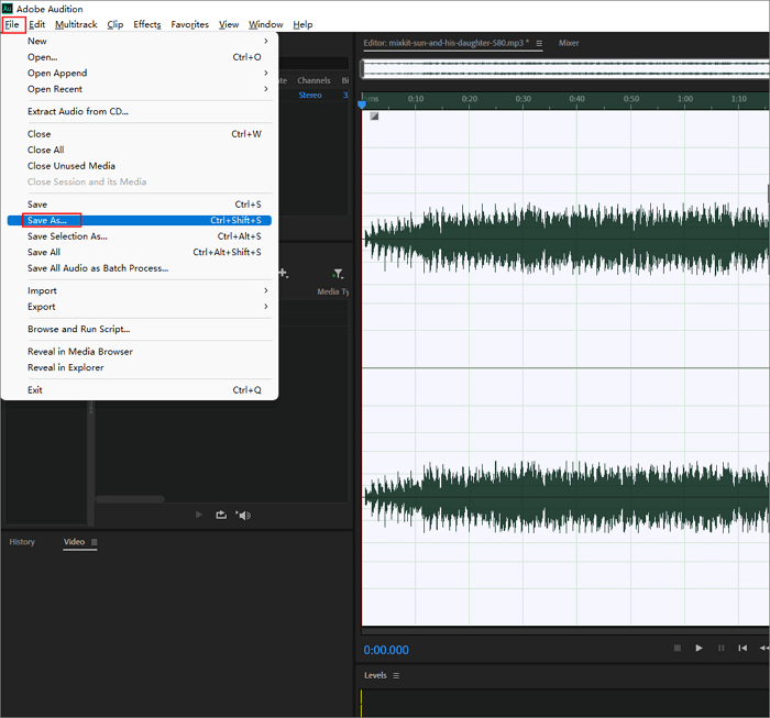 adobe audition salvar como