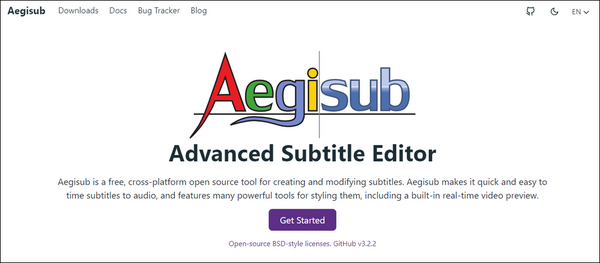gerador de legendas aegisub