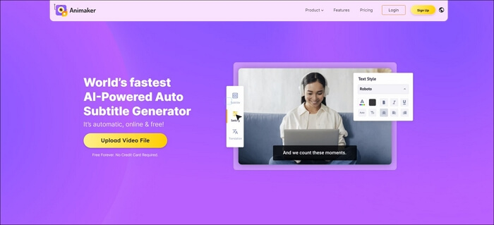animaker auto subtitle generator
